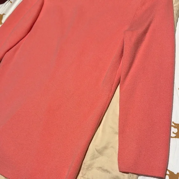 Talbots Pink Cardigan‎ Sweater V-Neck Ribbed - Picture 10 of 11